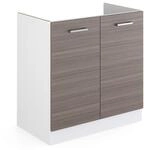 Vicco Sp&uuml;lenunterschrank R-Line, Edelgrau, 80 cm ohne Arbeitsplatte, zur freien