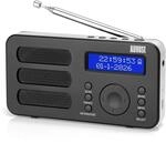 August MB225 Tragbares Radio mit DAB+/DAB/FM - RDS 40 Presets Radiowecker Stereo/Mono