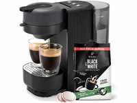 Tchibo Kaffeepadmaschine „CALL ME PAD inkl. 36 Black & White Pads, mit To-Go...