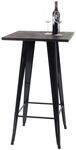 Mendler Stehtisch HWC-A73 inkl. Holz-Tischplatte, Bistrotisch Bartisch, Metall