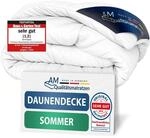 DormiGood Sommerdecke Daunen 200x200cm - Made in Germany - 100% Extraweiche...