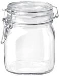 Bormioli Rocco Drahtb&uuml;gelglas, Glas, Transparent Jar Fido Square 0.75 Litre 1...