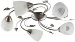 Lindby Deckenlampe Florentiner Stil, Glas Metall Deckenleuchte 5x E14 max. 8W ohne