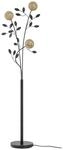 Lucande Stehlampe Evory (Florentiner) in Schwarz aus Metall (3 flammig, G9) -