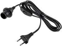 ChiliTec E14 Lampenfassung mit Schalter Fassung mit 3,4m Kabel Schnurschalter