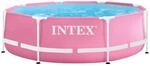 INTEX "Metal Frame" Pool rund Aufstellpool (2,44x0,76 m), Rundpool Volumen 2483 L,