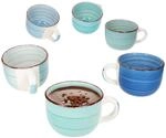 MamboCat 6er Set Blue Jumbotassen I 400ml I f&uuml;r 6 Personen I gro&szlig;e Tassen aus