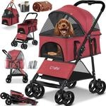LOVPET&reg; Hundewagen 2in1 Hundebuggy Hundebox Tragetasche Faltbar klappbar bis 20kg,