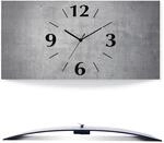 ARTLAND Wanddeko Wanduhr ohne Tickger&auml;usche Alu Funkuhr analoge Funkuhr 60x30...