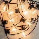 ALLEGRA Solar-Lichterkette, wiederaufladbar, f&uuml;r den Au&szlig;enbereich, 10 LEDs, Schwarz