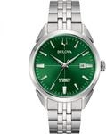 Bulova Sutton Automatic Herrenuhr, Gr&uuml;n 96B424, Stahlgeh&auml;use und Armband,