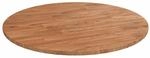 vidaXL Tischplatte, 50 cm Durchmesser x 1,5 cm Dick, Massiv-Eichenholz mit Lack,