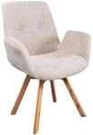 Riess Ambiente Drehbarer Stuhl Baltic - beige Natur - Boucl&eacute; Stoff Eiche...