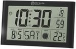 Miraval LCD Tisch-Funk-Uhr: digital, mit Datums- und Temperaturanzeige, ger&auml;uschlos,