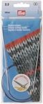 Prym Rundstricknadeln, Messing, 81,3 cm, 2 mm, silberfarben
