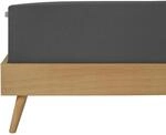 Schiesser Spannbettlaken Elli - 97/3-100 x 200 cm - Dunkelgrau