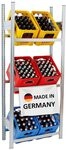 PROREGAL Getr&auml;nkekistenregal Magnus Made in Germany | HxBxT 185x81x34cm | 6...