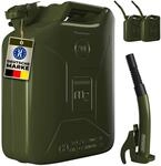 MONZANA&reg; Metallkanister 3er-Set inkl. Ausgie&szlig;er Verl&auml;ngerung 20 L Stahl...