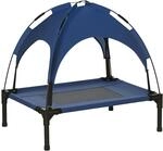 PawHut Erh&ouml;htes Hundebett mit Baldachin, Haustierbett, Hundeliege Outdoor mit...