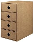 R&ouml;ssler SOHO 4er Schubladenbox aus Papier | B&uuml;ro Organizer Schreibtisch 