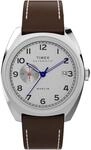 Timex Automatisch Herren Multi Dial Uhr mit Leder Armband Marlin Sub-Dial