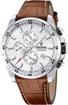 Festina Herrenuhr Analog aus Leder Braun F20692/1 | Quarzwerk, Chronograph, Kalender,