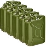 Oxid7&reg; by BW Benzinkanister Metall 5x 20 Liter - Kraftstoffkanister Olivgr&uuml;n RAL