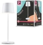 Paulmann 76997 LED Akkutischleuchte Gilo IP44 2700K Wei&szlig; matt Mobile Tischleuchte