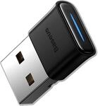 Baseus BA04 Mini Bluetooth Adapter USB Receiver Bluetooth 5.0 Schwarz