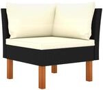 vidaXL Eukalyptusholz Massiv Ecksofa Gartenm&ouml;bel Sofa Lounge Gartensofa Gartensessel