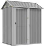 vidaXL Gartenhaus Hellgrau 192x152,5x237 cm Verzinkter Stahl