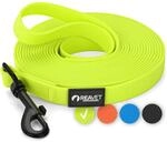 ReaVET Schleppleine f&uuml;r Hunde 5 Meter, Neon Gelb I Robuste & wasserfeste Hundeleine