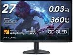 Alienware 27 Gaming Monitor - AW2725DF, QHD (2560x1440), 360Hz, QD OLED | 0.03ms, AMD