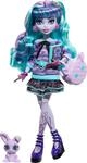 MONSTER HIGH Puppe und Sleepover Zubeh&ouml;r, Twyla Puppe mit Pet Bunny Dustin,