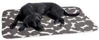 Karlie Hunde Fleecedecke Knochenmotiv, Hundedecke, Fleece, Grau, 100x70 cm
