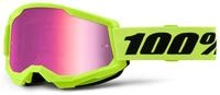 100% Schichten 2 Maske, Neongelb-verspiegelte rosa Linse, Einheitsgr&ouml;&szlig;e