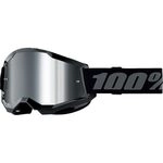 100% STRATA 2 JUNIOR GOGGLE BLACK - SILVER MIRROR LENS