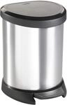 CURVER 02160 "Metallic's Abfallbeh&auml;lter 5 Liter, metallic-Silber