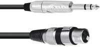 OMNITRONIC Adapterkabel XLR(F)/Klinke stereo 2m sw
