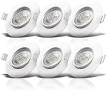 B.K.Licht - 6er Set LED Einbaustrahler 230V schwenkbar, warmwei&szlig;e Lichtfarbe,