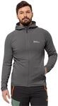 Jack Wolfskin Herren Baiselberg Hooded Fz M Fleece-Jacke, Slate, 3XL EU