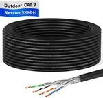 HB-DIGITAL 15m CAT 7 Netzwerkkabel Outdoor LAN Kabel Verlegekabel S/FTP AWG23 doppelt