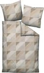 Janine Mako-Satin-Bettw&auml;sche J.D. 200x200 cm + 2X 80x80 cm Taupe