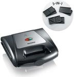 Severin 3in1 Sandwichmaker Sandwich-Toaster, auswechselbare Platten: