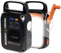 revolt Kurbelgenerator: Kurbel-Dynamo-Powerstation mit 22,5 Ah, USB-C Power Delivery,