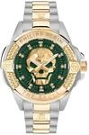 Philipp Plein Unisex Armbanduhr High-Conic The Skull Genderless mit Edelstahlarmband,