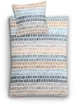 Kleine Wolke Bettw&auml;sche Solid Mako-Satin Sand-beige-blau Gr&ouml;&szlig;e 1x 135x200 cm...