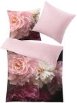 Kleine Wolke Bettw&auml;sche Satin Rosemarie Bordeaux 135 x 200 cm und 80 x 80 cm