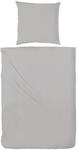 Hahn Baumwolle Stone Washed Bettw&auml;sche 2 TLG. mit Rei&szlig;verschluss weich
