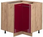 Vicco Eckunterschrank Fame-Line, Bordeaux Hochglanz, 80.5 cm ohne...
